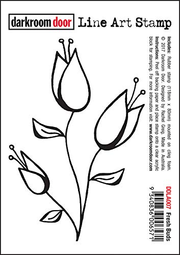 Darkroom Door Fresh Buds Cling Stamp 4.5"X3" - Thumbnail 2