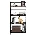 VASAGLE Industrial Ladder Shelves, 4-Tier Bookshelf, Multifunctional Shelving Unit, Easy Assembly, with Metal Frame, Rustic Dark Brown ULLS88BF