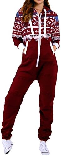 Amberclothing Made by Malaika® Womens Adult Ladies Kids Aztec Printed Hooded Onesie Zip Up All in One Jumpsuit S - 5XL