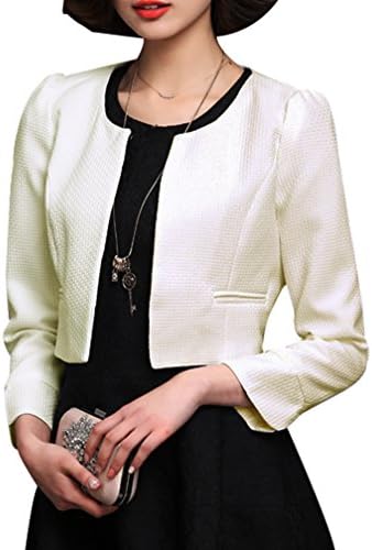 Women's Girls Long Sleeve Cropped Bolero Jacket Shrug