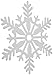 Stunning White Glitter Snowflake Decoration - 11