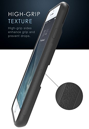 Smartish iPhone 7/8 Wallet Case - Wallet Slayer Vol. 2 [Slim Protective Kickstand] Credit Card Holder for Apple iPhone 8/7 (Silk) - Black Onyx - Thumbnail 4