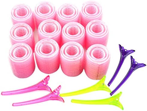 Frcolor 36ピース 手巻きカーラー ヘアカーラー マジック 前髪 カーラー 巻き髪 ダックビルクリップ 髪
