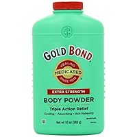 Gold Bond Extra Strength Triple Action Relief Medicated Body Powder, 10 0unce, Pack of 2