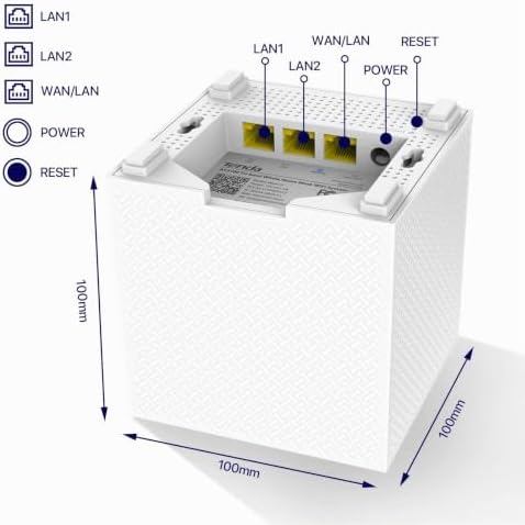 Nova MW12-3 Pack Système WiFi Mesh AC2100M pour la Couverture Maison/PME de 600 m² Multi-étage, Remplacement Routeur&Répéteur, 2 Ports Gigabit x3, Installation APP Facile, Compatible avec Alexa