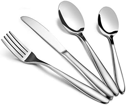 Olivisa Cutlery Set 24 Piece Knife Fork Spoon Set,18/10 Stainless Steel