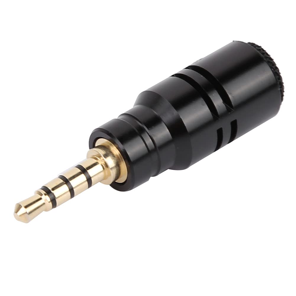 Yunir 3.5mm Standard Plug, Mini Microphone Portable 3.5mm Jack Plug for Mobile Smart Phone EY-630A, for Mobile Phones, Tablets, Recording Pens, SLR Cameras(Four Pole)