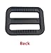 D DrNeeko 30 Pcs 1 Inch Plastic Slide Buckle Tri Glides Slides for Webbing, Clothing, Fasteners Strap and Backpack Bags