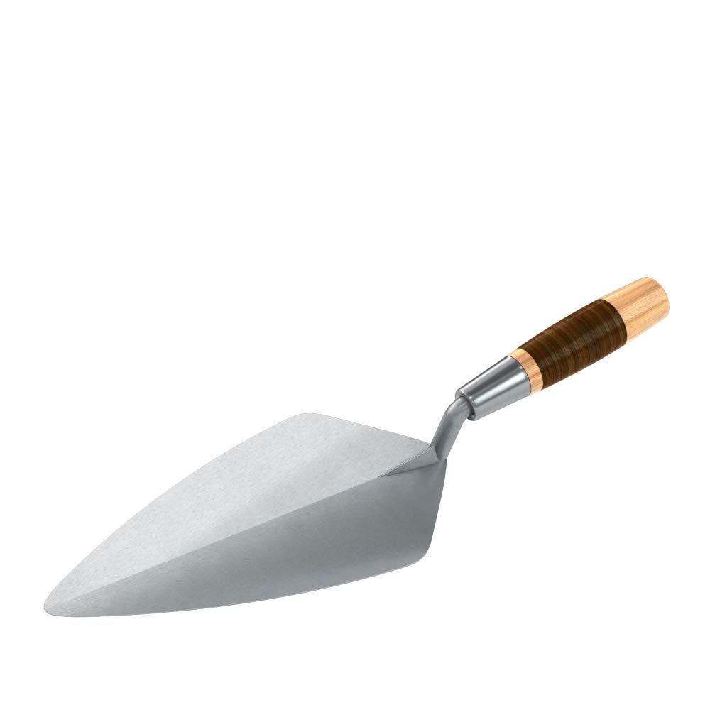 Bon 72-555 Brick Trowel Forged 11-inch Narrow London Leather Handle