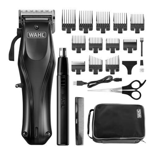 Rapid Clip, cortapelos para hombres, recargable por USB, depilación de orejas y nariz, cuerpo cónico, cortes de pelo completos en casa, batería de litio, mango ergonómico