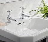Bristan Bristan 1901 Basin Pillar Taps with Crosshead Chrome N 1/2 C CD view 8