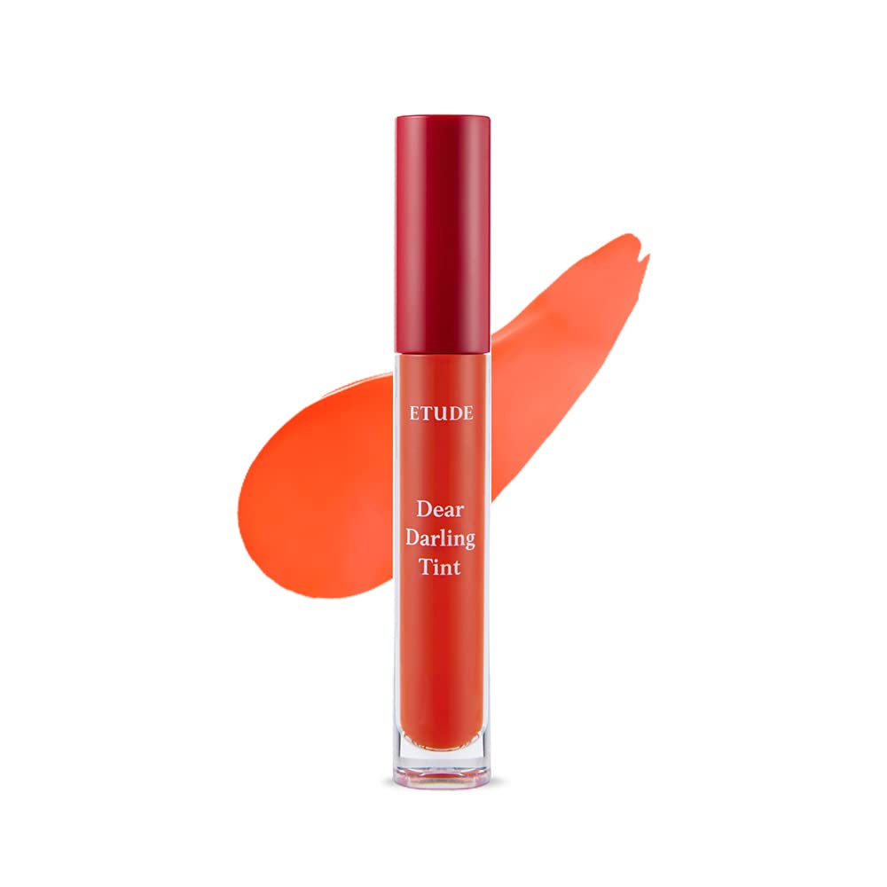 Photo 1 of ETUDE Dear Darling Water Gel Tint (#OR201 Kumquat Red) (21AD) | Long-lasting Effect up with Fruity, Juicy, Moist, and Vivid coloring