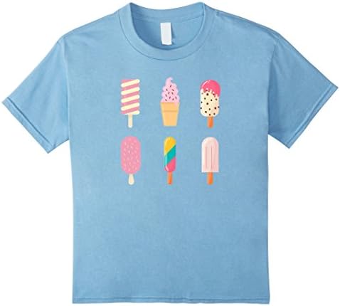unisex-child Graphic Ice Cream Ice Lolly Lover T-Shirt 6 Baby Blue