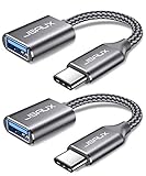 USB C to USB Adapter [2 Pack], JSAUX USB Type C Male to USB 3.0 Female OTG Cable Thunderbolt3 to USB Adapter Compatible with MacBook Pro/Air 2019 2018 2017, Samsung Galaxy S20 S20+ Ultra Note 10 S9 S8