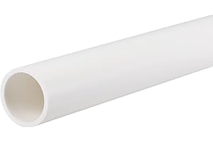 MECCANIXITY PVC Rigid Round Pipe 21mm ID 25mm OD 650mm White High Impact for Water Pipe,Crafts,Cable Sleeve