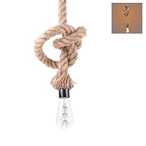 LEMONBEST Seil Vintage Industrie Loft Deckenlampenfassung Beleuchtung