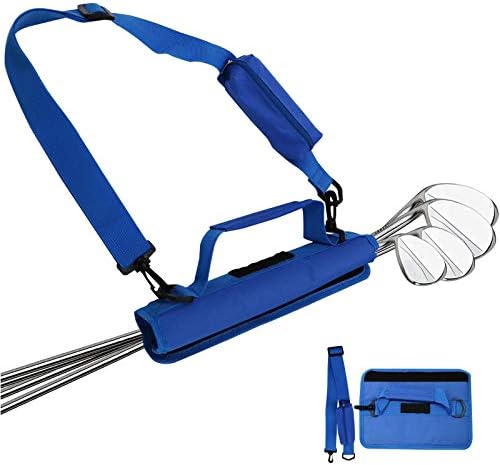 Lightweight Golf Club Bags for Men Women Kids Mini with Accessories Pouch Driving Range Course Clubs Carrier Sunday Bag Carry Case Black Blue Purple
