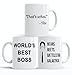 TANGDIAABBCC AMOCHY The Office Funny Coffee Mug | 3-Piece Merchandise Set | Worlds Best Boss, That's What She Said, and Bears Beets Battle Star Galactica (The Office 3-Pack Collection)