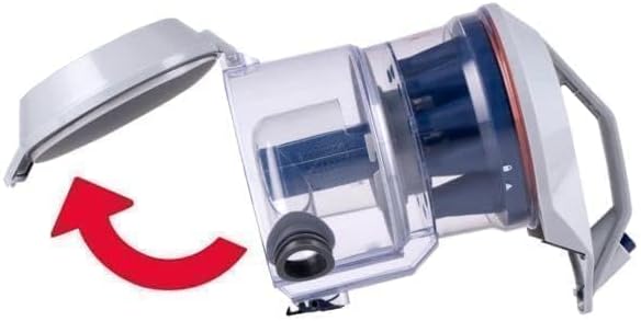 Aspirador sem saco DD2501, 850 W, filtro HEPA 12, alcance de 7,5 m, escova combinada e embutida, escova de parquet, 5,5 kg, caixa de recolha de pó de 1,5 L, cinzento/azul