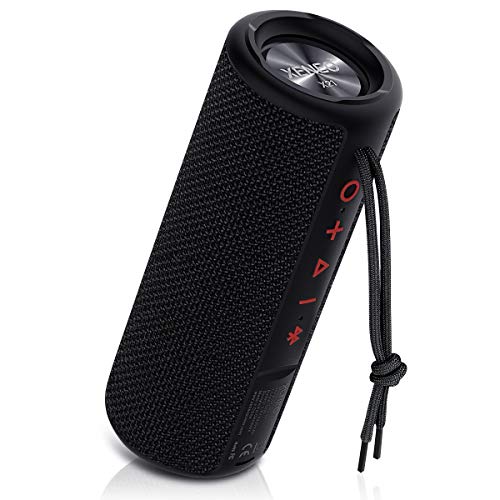 Xeneo X21 Portable Outdoor Wireless Bluetooth Speaker Waterproof With FM radio, Micro SD card Slot, AUX, TWS for Shower - Hard Travel Case Included