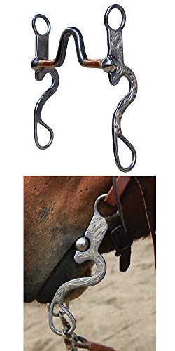 Horse Professional’s Choice 5 1/2″ Mouth Medium Port Swivel Correction Engraved Horse Bit 35572
