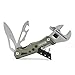 BlizeTec 9-in-1 Adjustable Wrench Multitool Pocket Knife with Led Light (Champagne Gold)