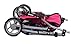 Exquisite Buggy, Twin Doll Jogger Stroller Diaper Bag a Carriage Bag 2 Free Magic Bottles Included (Fits Bitty Twins Dolls ) (Flower)