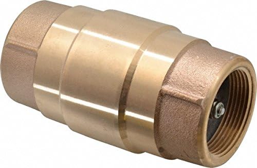 Strataflo 300-150 1-1/2 Inch Brass Check Valve Inline, FNPT x FNPT, 200 WOG