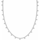 Jude Jewelers Stainless Steel Beaded Chain Style Collar Necklace