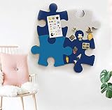 Beser Lee 4 Pcs Felt Bulletin Cork Board Tiles Puzzle Shape Wall Stickers view 4