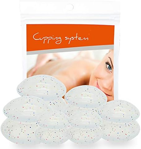 SPEQUIX Professional Silicone Cupping Therapy Set (3 Sizes,6 Pieces) Silicone Massage Cups Chinese Vacuum Suction Cups for Anti Cellulite, Detox, Myofascial Massage
