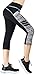 EAST HONG Women's Yoga Leggings Exercise Workout Pants Gym Tights (as1, alpha, m, regular, regular, Black/Grey(Capri))