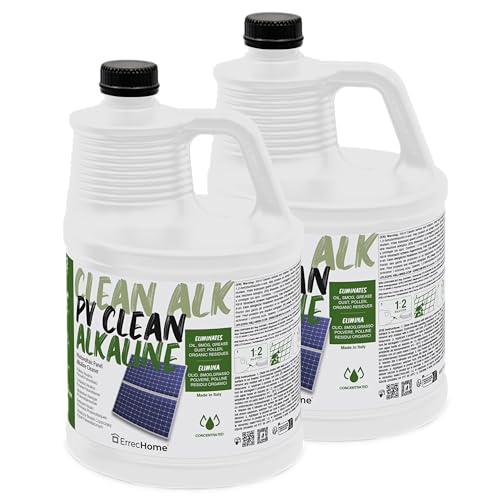 ERRECHOME PV Clean Alkaline, Alkaline Cleaner for Photovoltaic Panels, Concentrated Formula, 10 L (2 x 5 L)