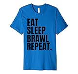 Eat Sleep Brawl Repeat T Shirt, Gamers Tee Text Design