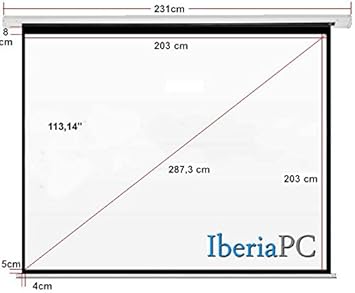 Pantalla proyector eléctrica (2m x 2m): Amazon.es: Electrónica