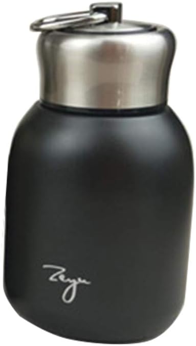 GRÄWE Thermos 350 ml, Bottiglia in Acciaio Inox, Thermos, Bottiglia Isolante per il Trasporto con Bicchiere, Antigoccia, Lavabile in Lavastoviglie, Nero