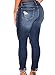 Sidefeel Women Casual Denim Destroyed Stretchy Ripped Skinny Jeans X-Large Dark Blue