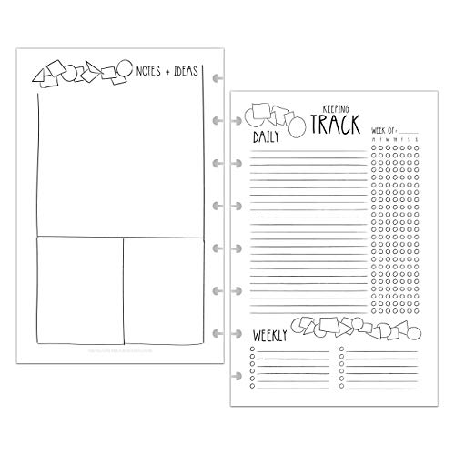 BetterNote Keeping Track Refill for Disc Notebooks, Habit Tracker fits the Happy Planner