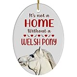 White Welsh Mountain Pony Christmas Ornament 2024