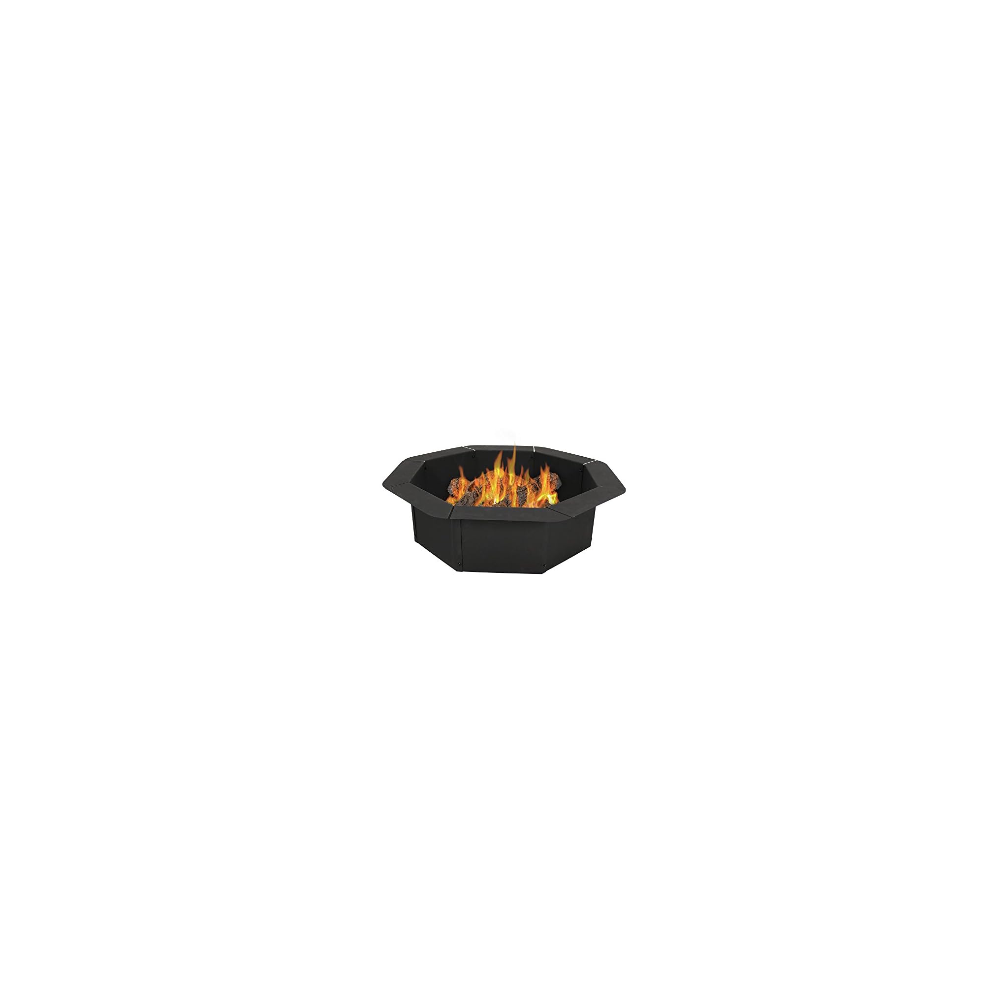 Sunnydaze Octagon Fire Ring Insert for Patio or Camping DIY Fire Pit