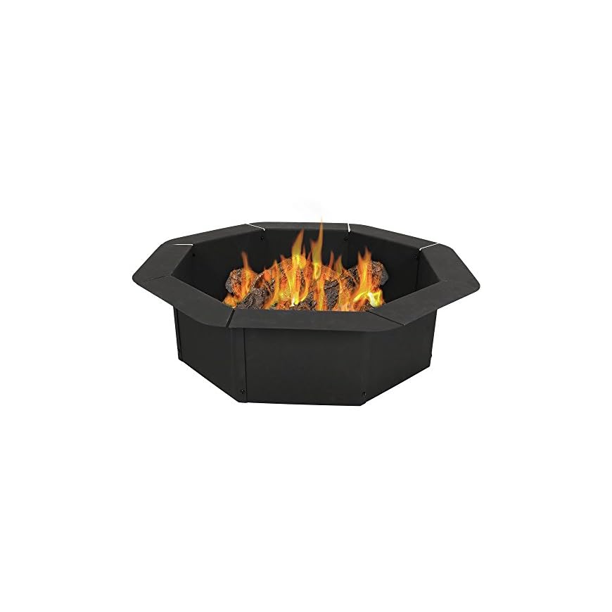 Sunnydaze Octagon Fire Ring Insert for Patio or Camping DIY Fire Pit