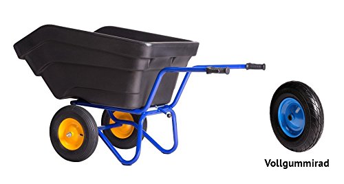 Kelberg kippbare 2-Rad Hofkarre 300L PP mit PU Vollgummirädern