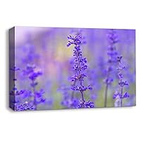 Canvas Wall Art - Purple Flowers in The Sunshine - Canvas Prints Home Artwork Decoration for Living Room,Bedroom - 12x18 inches