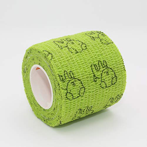 Leen4You Bandage Cohesive Non Woven Bandage Adhesive Bandage Medical Bandage, Sports Bandage, Dog Horse Pet Vet Animal Wound Cohesive Bandage Wrap Leg Support (W:5cm/2 inch,L:4.5m, Pattern Mix)-Pack o