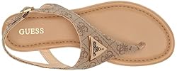 Guess Women's Unali Sandal, Beige 210, 7.5
