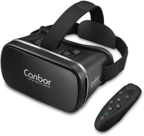 3D Vitual Reality VR Headset with Remote Control 103 FOV, Eye Protected HD Anti Blue Ray Fresnel Lens for iphones Android