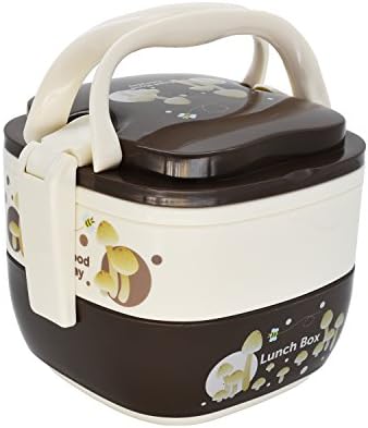 IRmm Stackable bento Lunch Box for kids and adults,Food Storage Container,Bento Boxes,Microwavable,Meal Prep,BPA free (coffee)