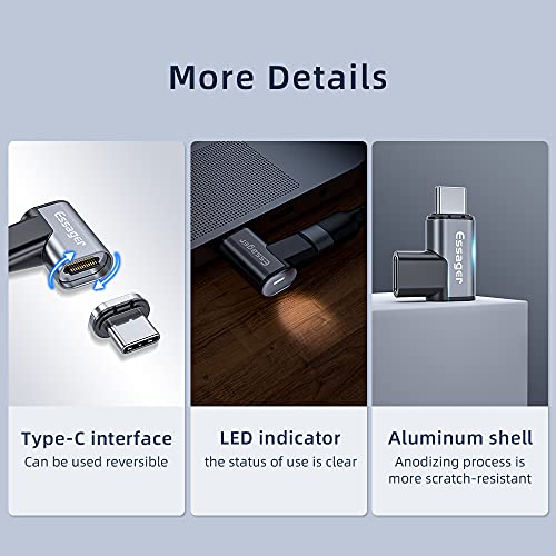 USB C Adapter 24Pins, Essager Type C Connector Support USB PD