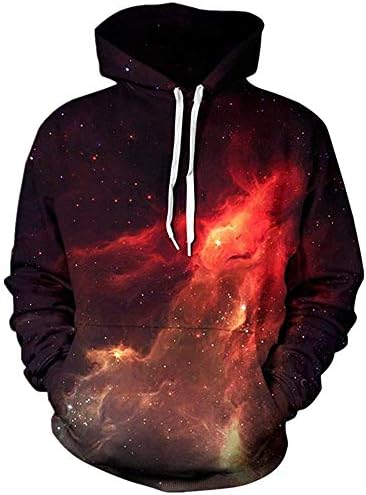 Discount Boutique Unisex 3D Pullover Hoodie for Men Women Long Sleeve Drawstring Loose Hooded Sweatshirts with Big Pockets Christmas