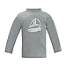 Boys' Long Sleeve Rashguard Surf Swim Shirt UPF 50+ Sun Protective Outdoor Swimwear, Gray 3T